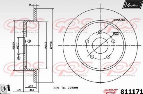 Maxtech 811171.0080 - Bremžu diski ps1.lv