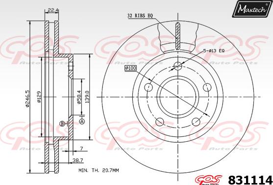 Maxtech 811207 - Bremžu diski ps1.lv