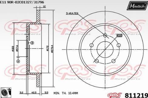 Maxtech 811219.0060 - Bremžu diski ps1.lv