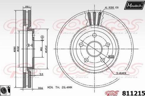 Maxtech 811215.0060 - Bremžu diski ps1.lv