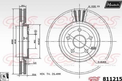 Maxtech 811215.0080 - Bremžu diski ps1.lv