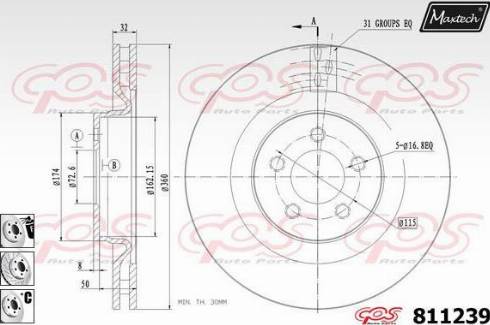 Blue Print ADA104317 - Bremžu diski ps1.lv