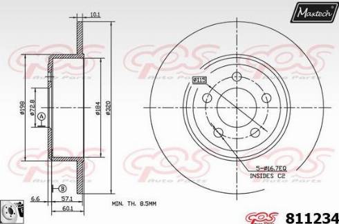 Maxtech 811234.0080 - Bremžu diski ps1.lv