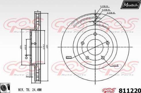 Maxtech 811220.0060 - Bremžu diski ps1.lv