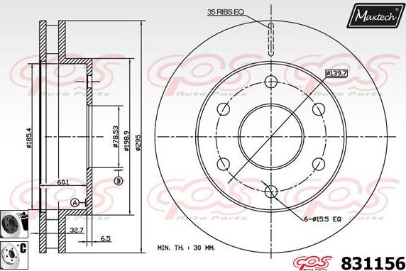 Maxtech 857145 - Bremžu diski ps1.lv