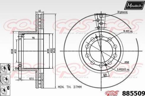 Maxtech 885509.6880 - Bremžu diski ps1.lv