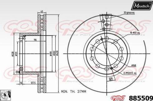 Maxtech 885509.0080 - Bremžu diski ps1.lv