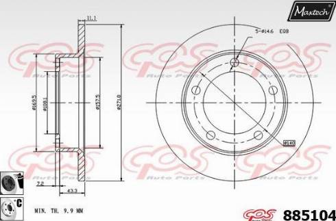 Maxtech 885104.6060 - Bremžu diski ps1.lv