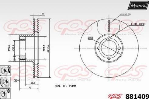 Maxtech 881409.6980 - Bremžu diski ps1.lv