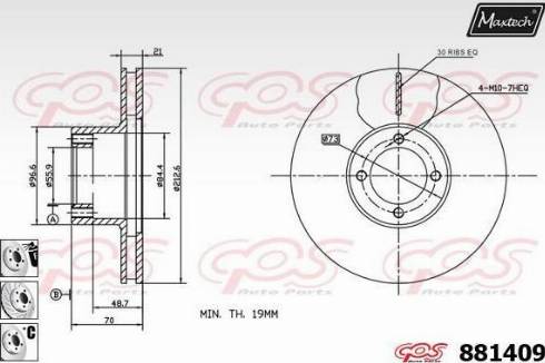 Maxtech 881409.6880 - Bremžu diski ps1.lv