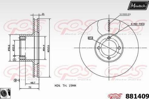 Maxtech 881409.0060 - Bremžu diski ps1.lv