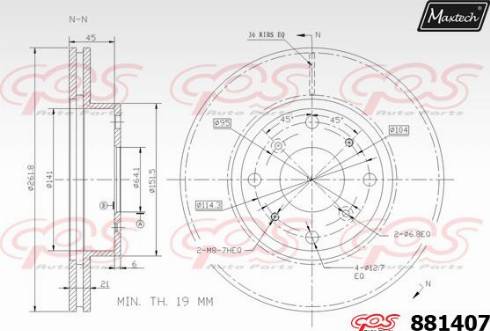 Maxtech 881407.0000 - Bremžu diski ps1.lv