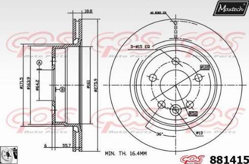 Maxtech 881415.0080 - Bremžu diski ps1.lv