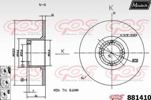 Maxtech 881410.6980 - Bremžu diski ps1.lv