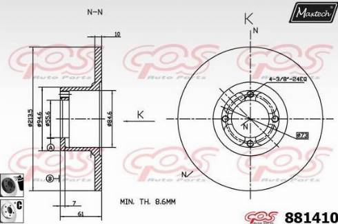 Maxtech 881410.6060 - Bremžu diski ps1.lv