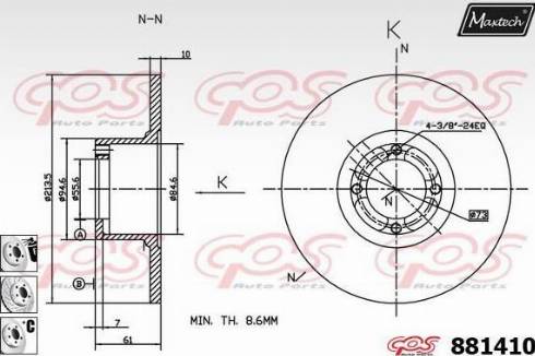 Maxtech 881410.6880 - Bremžu diski ps1.lv