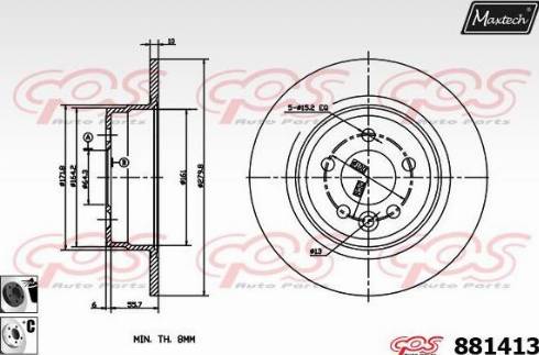 Maxtech 881413.6060 - Bremžu diski ps1.lv