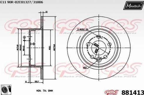 Maxtech 881413.0060 - Bremžu diski ps1.lv