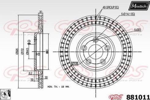 Maxtech 881011.0080 - Bremžu diski ps1.lv