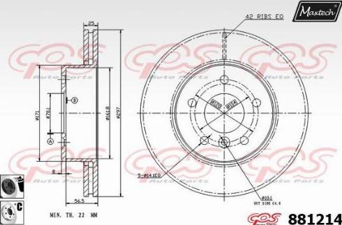 Maxtech 881214.6060 - Bremžu diski ps1.lv