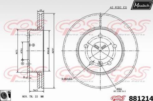 Maxtech 881214.0060 - Bremžu diski ps1.lv