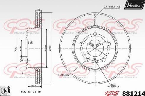 Maxtech 881214.0080 - Bremžu diski ps1.lv