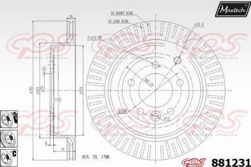 Maxtech 881231.6880 - Bremžu diski ps1.lv