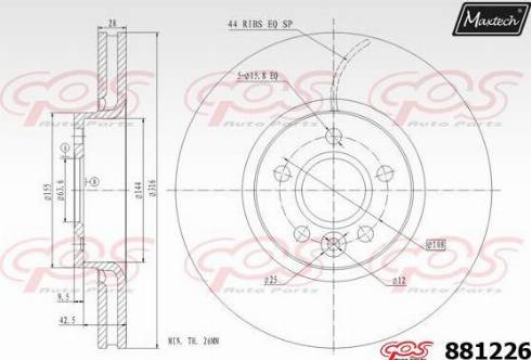 Maxtech 881226.0000 - Bremžu diski ps1.lv