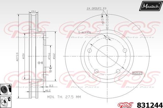 Maxtech 881226 - Bremžu diski ps1.lv