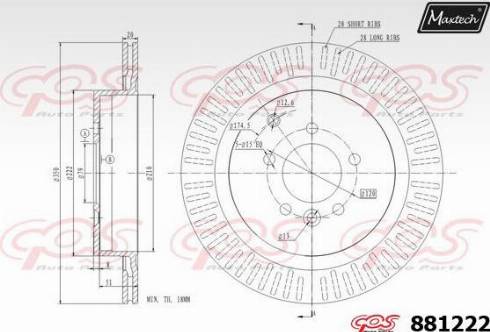 Maxtech 881222.0000 - Bremžu diski ps1.lv