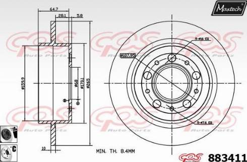 Maxtech 883411.6060 - Bremžu diski ps1.lv