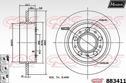 Maxtech 883411.6880 - Bremžu diski ps1.lv