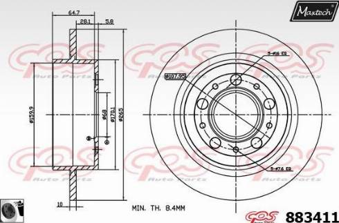 Maxtech 883411.0060 - Bremžu diski ps1.lv