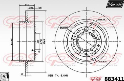 Maxtech 883411.0080 - Bremžu diski ps1.lv