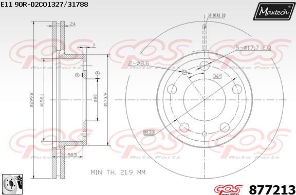 Maxtech 883413 - Bremžu diski ps1.lv