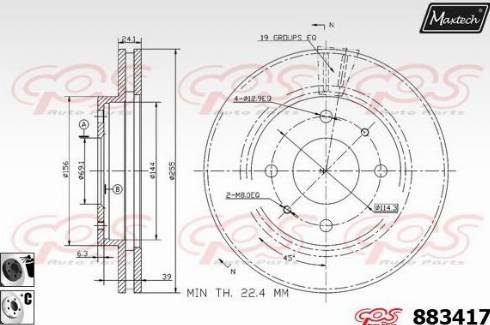 Maxtech 883417.6060 - Bremžu diski ps1.lv