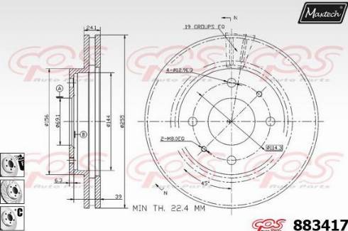 Maxtech 883417.6880 - Bremžu diski ps1.lv