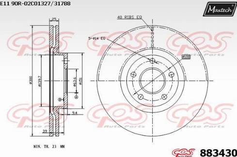 Maxtech 883430.0000 - Bremžu diski ps1.lv