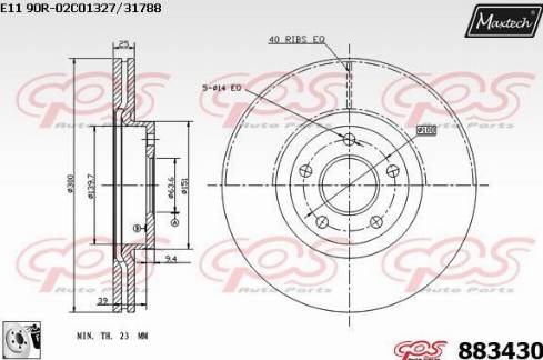 Maxtech 883430.0080 - Bremžu diski ps1.lv