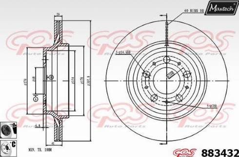 Maxtech 883432.6060 - Bremžu diski ps1.lv