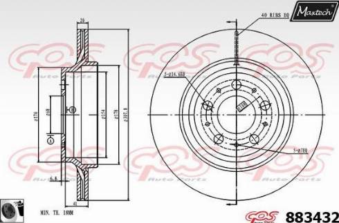 Maxtech 883432.0060 - Bremžu diski ps1.lv