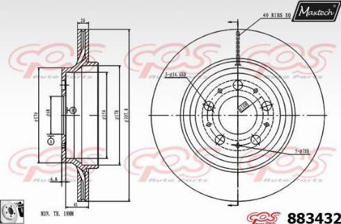 Maxtech 883432.0080 - Bremžu diski ps1.lv