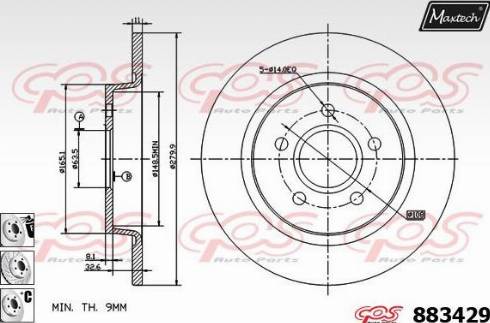 Maxtech 883429.6880 - Bremžu diski ps1.lv