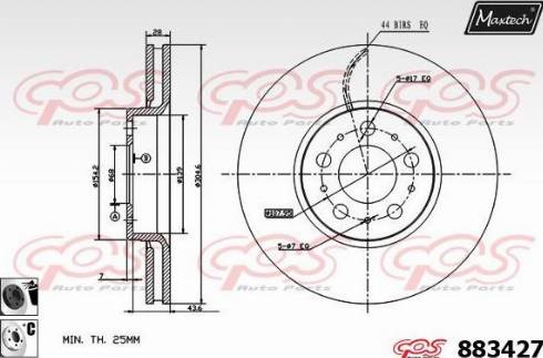 Maxtech 883427.6060 - Bremžu diski ps1.lv