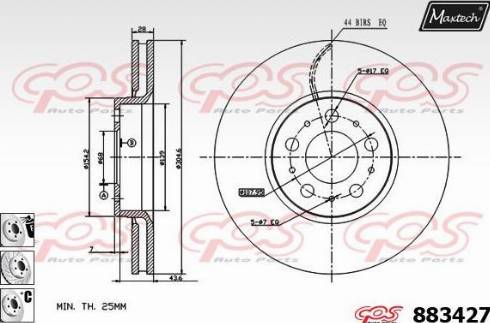 Maxtech 883427.6880 - Bremžu diski ps1.lv