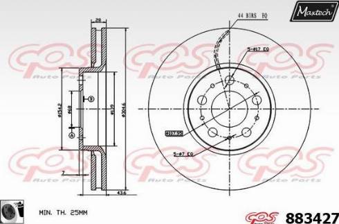 Maxtech 883427.0060 - Bremžu diski ps1.lv