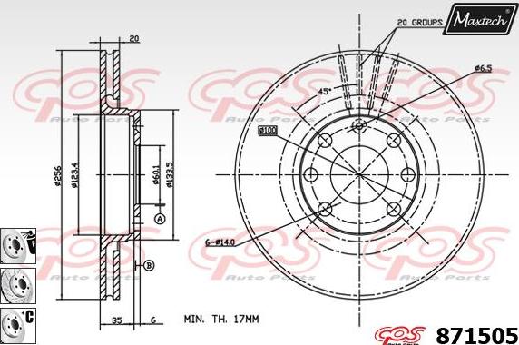 Maxtech 831117 - Bremžu diski ps1.lv