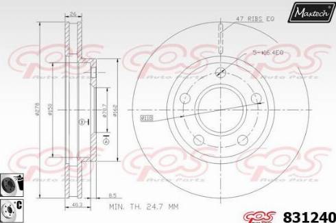 Maxtech 831240.6060 - Bremžu diski ps1.lv