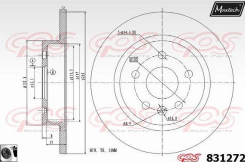 Maxtech 831272.0060 - Bremžu diski ps1.lv