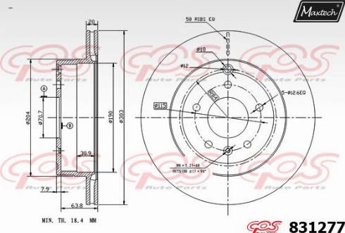 Maxtech 831277.0000 - Bremžu diski ps1.lv